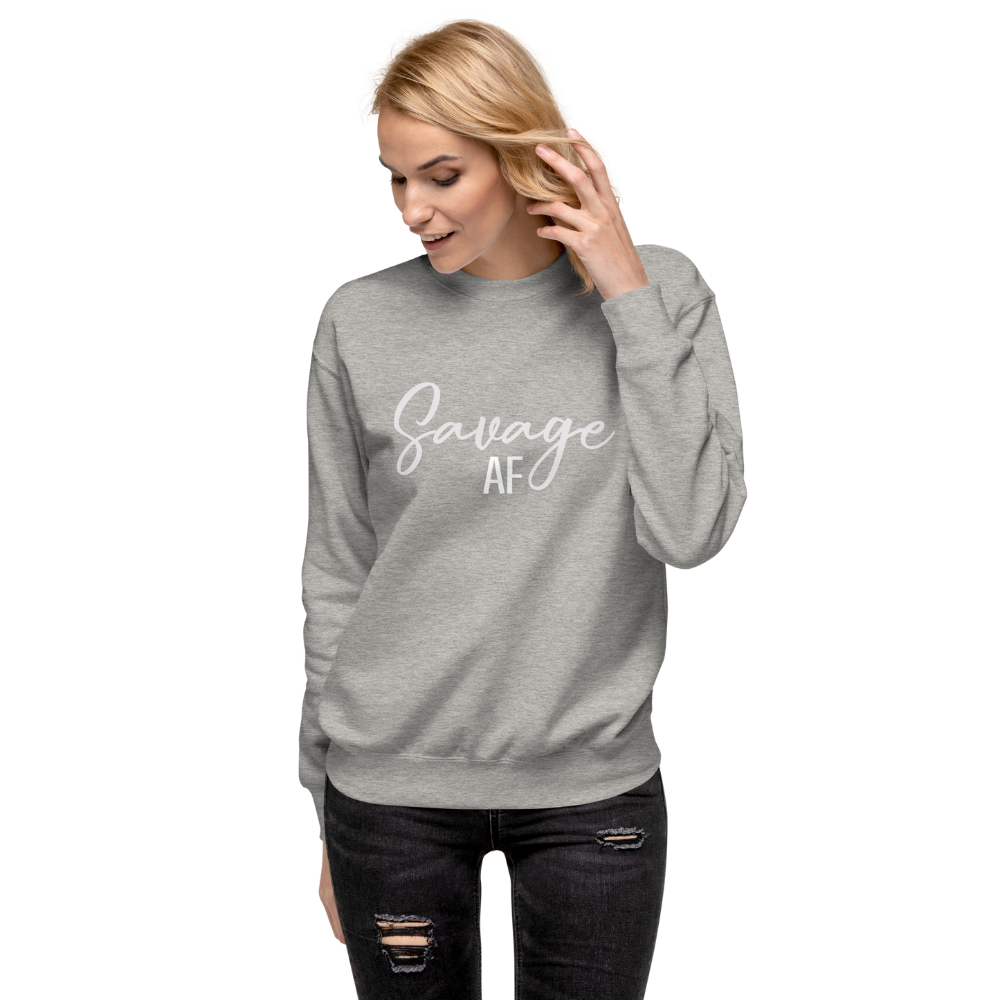 Savage AF Rock" Classic Sweatshirt